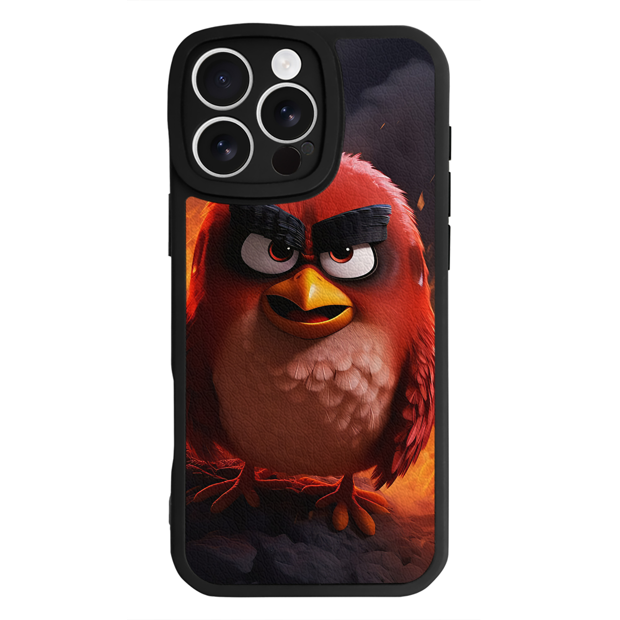 （画像用） Angry Birds アングリーバード 【iPhone 16シリーズ対応】シリコンスマホケース（レザー調） 材質：シリコン